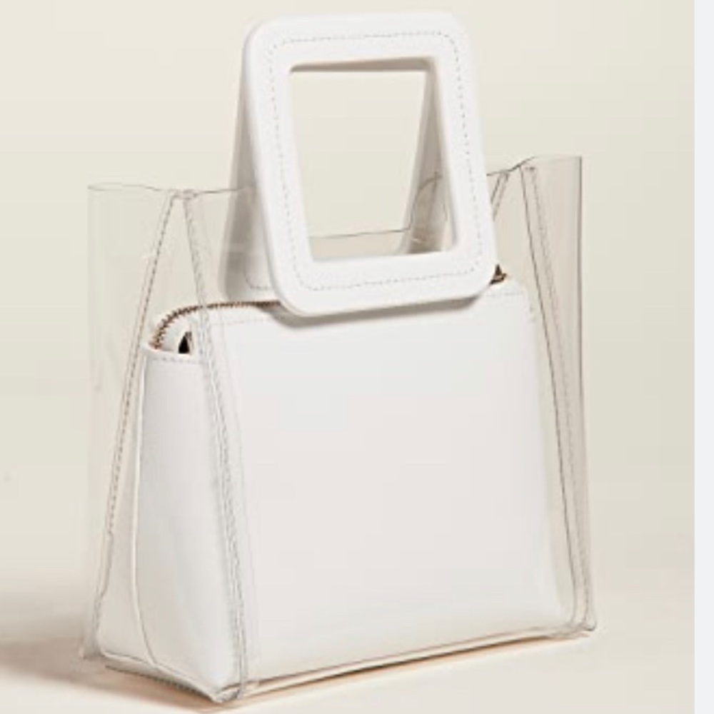 Staud Mini Shirley Bag White/Clear
